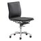 Lider Plus Armless Office Chair Ergonomic Padded Seat Chromed Steel Frame